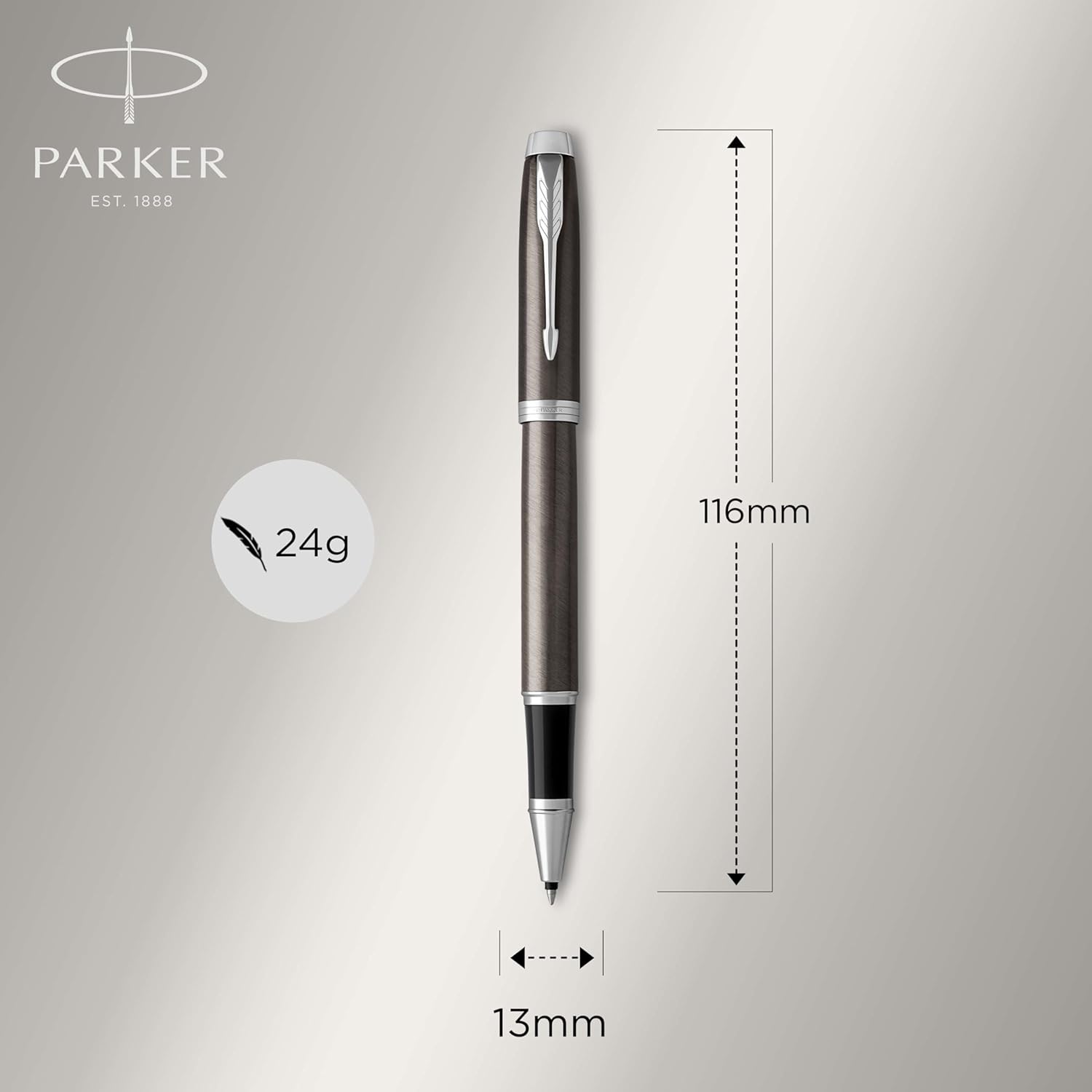 Thumbnail 2 de Parker IM Tintenroller Dark Espresso – feine Spitze, Schwarz, in Geschenkbox