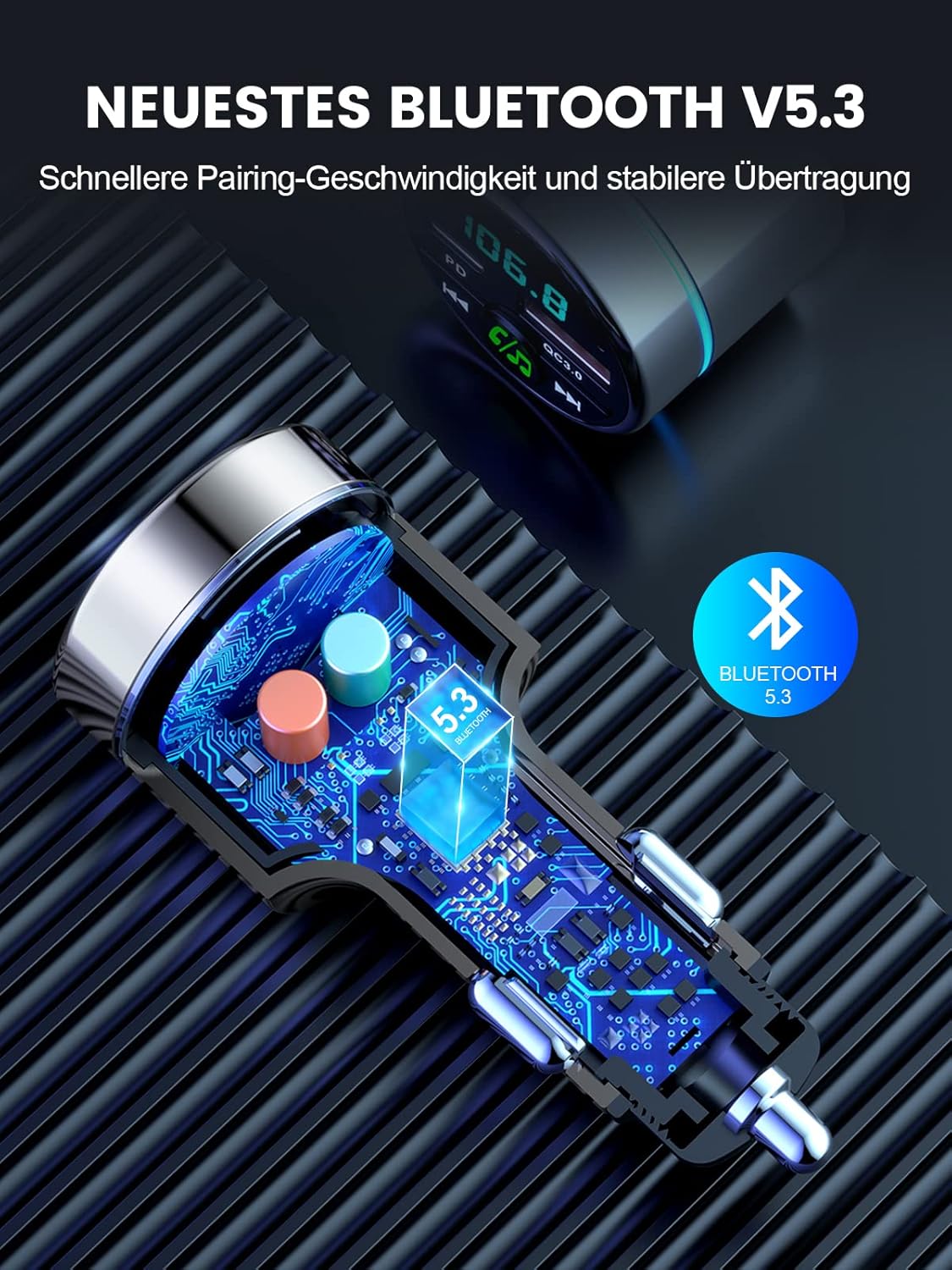 Thumbnail 5 de Mohard FM Transmitter Bluetooth 5.3 30W