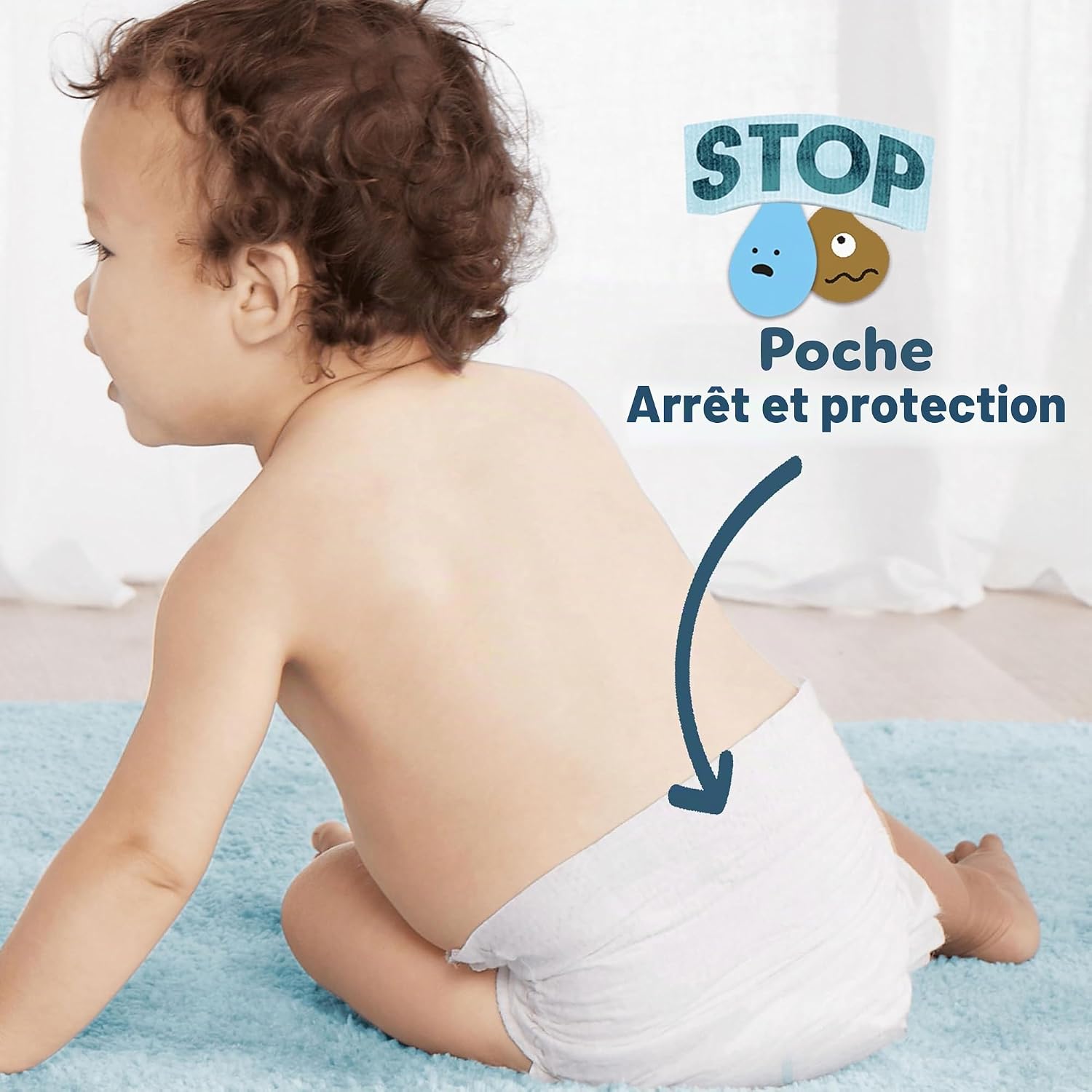 Thumbnail 6 de Pampers Premium Protection Taille 4 – 186 couches (9 kg–14 kg) pour peau délicate et protection efficace