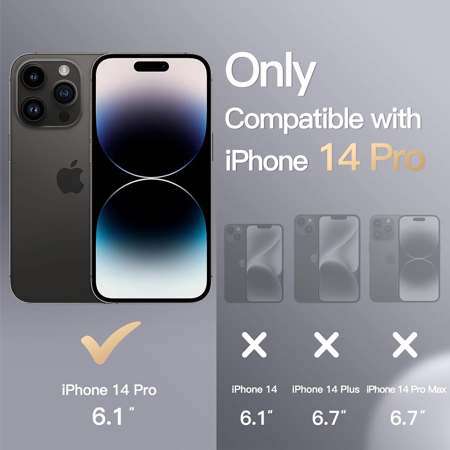 Detalle 2 de JETech siliconen beschermhoes voor iPhone 14 Pro 6,1 inch, zwart met microvezelvoering