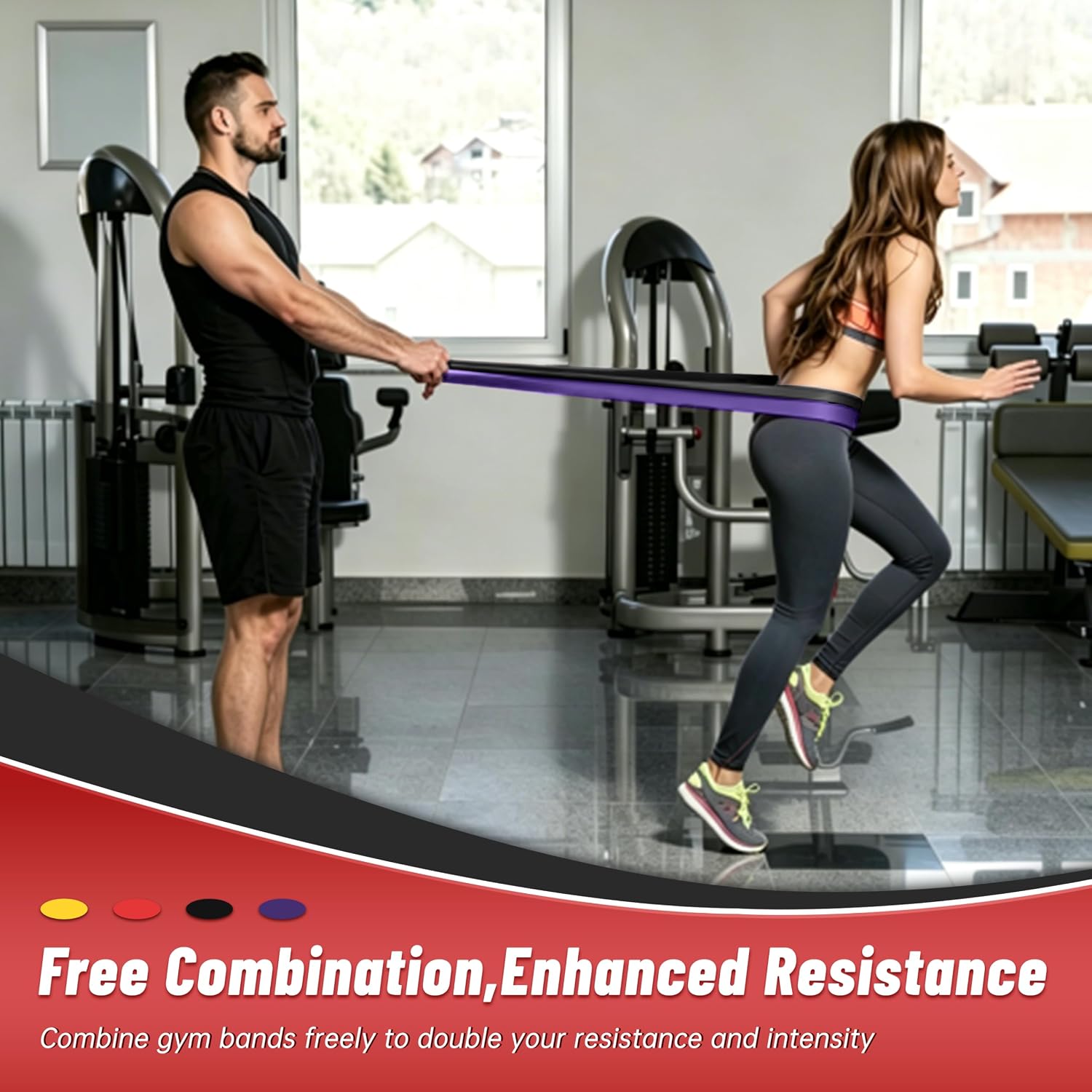 Thumbnail 6 de Resistance Bands for Working Out: 4-Level Pull Up Assistance Bands (5–85 lbs) for Full-Body Training