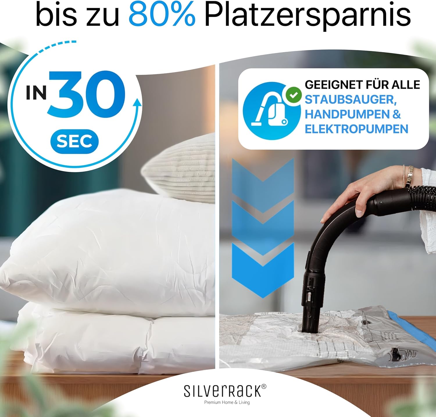 Detalle 2 de SilverRack Vakuumbeutel für Bettdecken XL 6 Stück