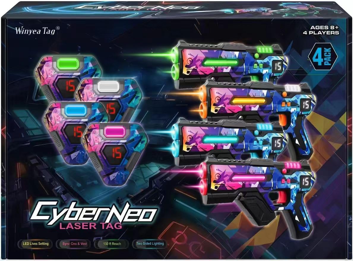 Thumbnail 6 de Winyea Tag Laser Tag: 4-Set Lazer Tag with Gun and Vest for Fun Outdoor Battles