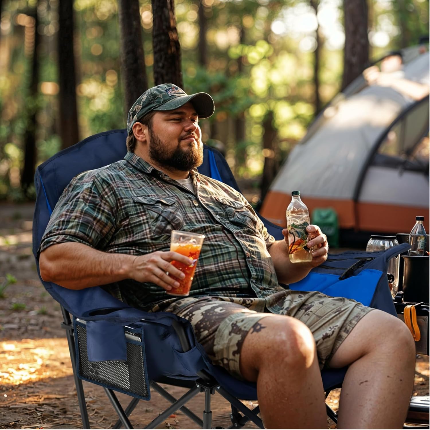 Detalle 2 de Overmont Oversized XL Camping Chair 37 in