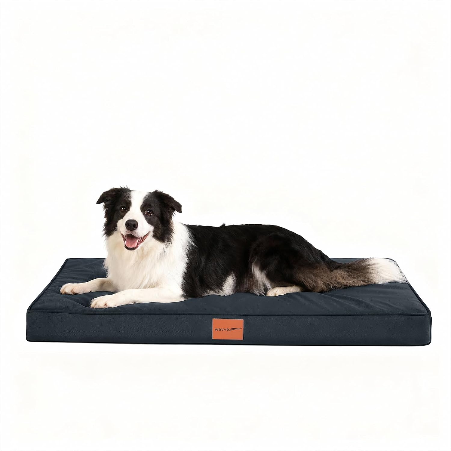 Detalle de WAVVE Panier chien grande taille orthopédique déhoussable 91x69x7,6 cm, gris