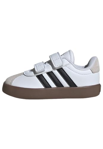 Detalle de adidas Mixte Enfant VL Court 3.0 Shoes — Cloud White/Core Black/Grey One, 29 EU