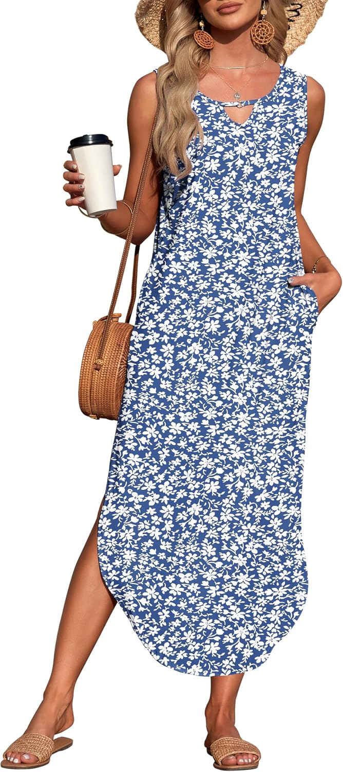 Thumbnail 5 de MISFAY Women's Summer Maxi Dress Sleeveless with Pockets