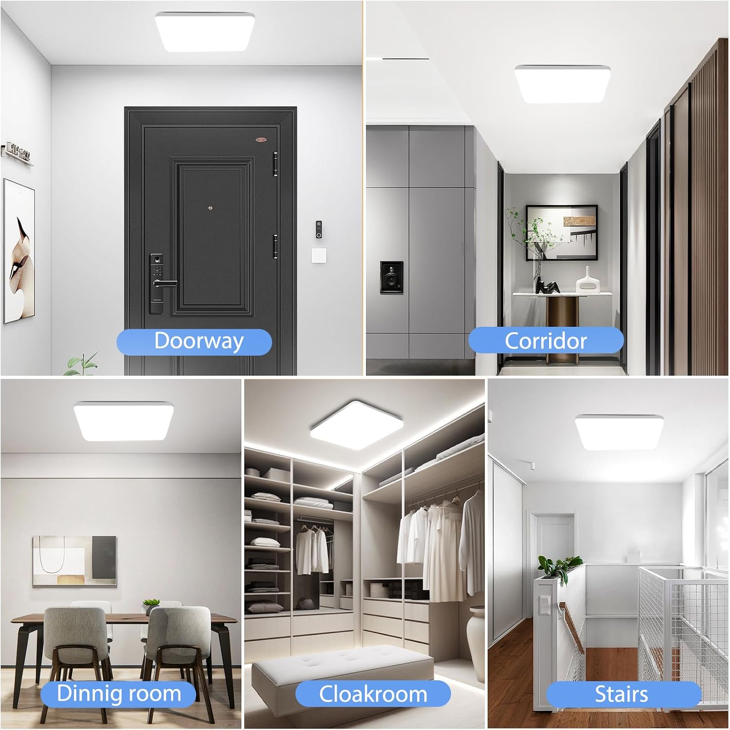 Thumbnail 6 de OUILA Plafón LED Techo 20W 2000LM 6500K IP44 – Lúmina fría, diseño cuadrado ultra delgado