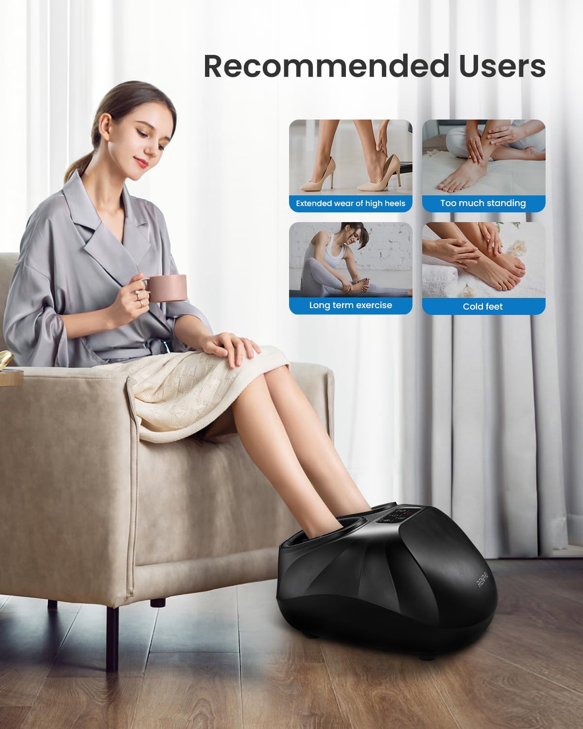 Thumbnail 6 de RENPHO Foot Massager with Heat: A practical Shiatsu kneading option for tired feet
