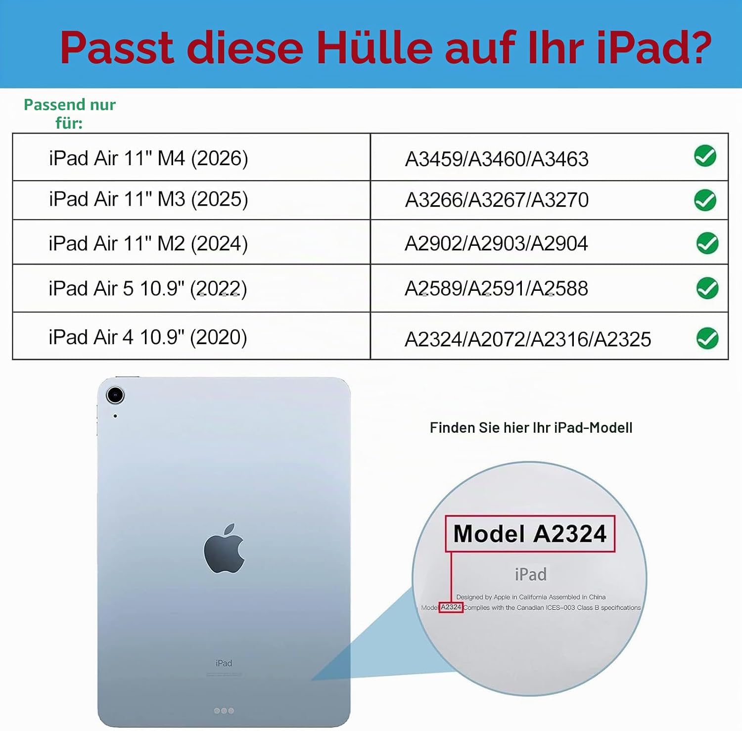 Detalle 2 de ProCase Hülle für iPad Air 11 Zoll M3/M2