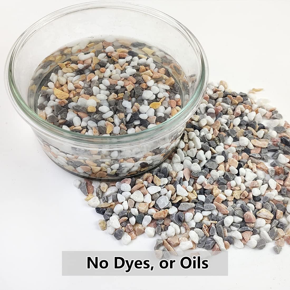 Detalle de YISZM 5 lb Succulent and Cactus Pebbles, 1/5-Inch Mixed Color