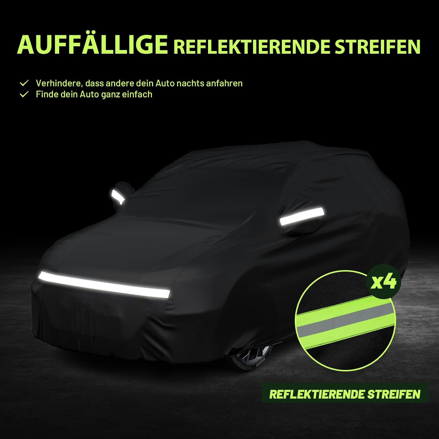 Thumbnail 4 de Favoto Autoabdeckung Winter Vollgarage für SUVs 430–460 cm, schwarz, 3 kg