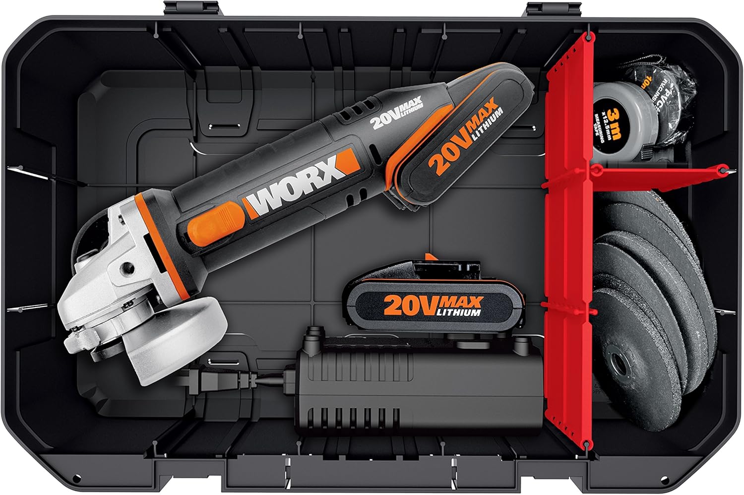 Detalle 2 de Mallette de rangement WORX WA0071 – Organisation pratique pour outils et accessoires