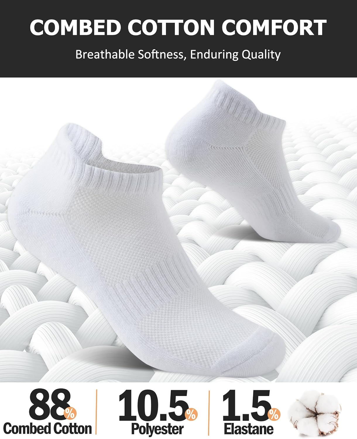 Detalle 2 de Wamicu Calcetines Tobilleros Hombre 5 pares