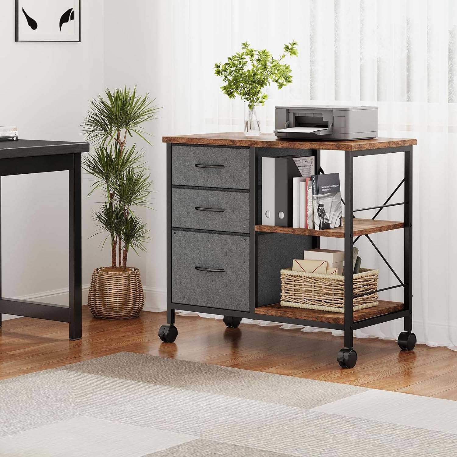 Thumbnail 1 de DUMOS Mobile File Cabinet, 3-Drawer