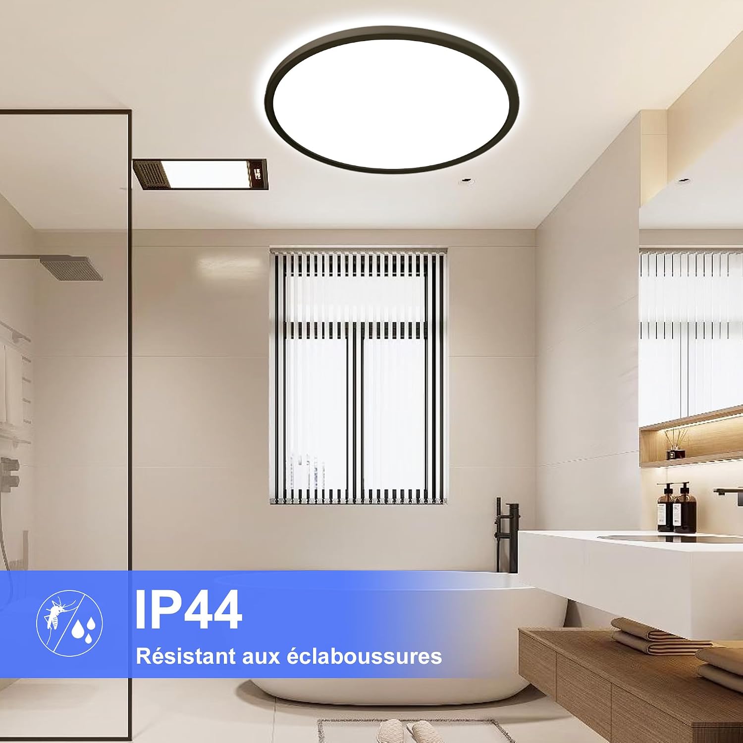 Detalle de ONDTA 45 W ledplafondlamp Ø 57 cm, dimbaar, 6.700 lm en afstandsbediening