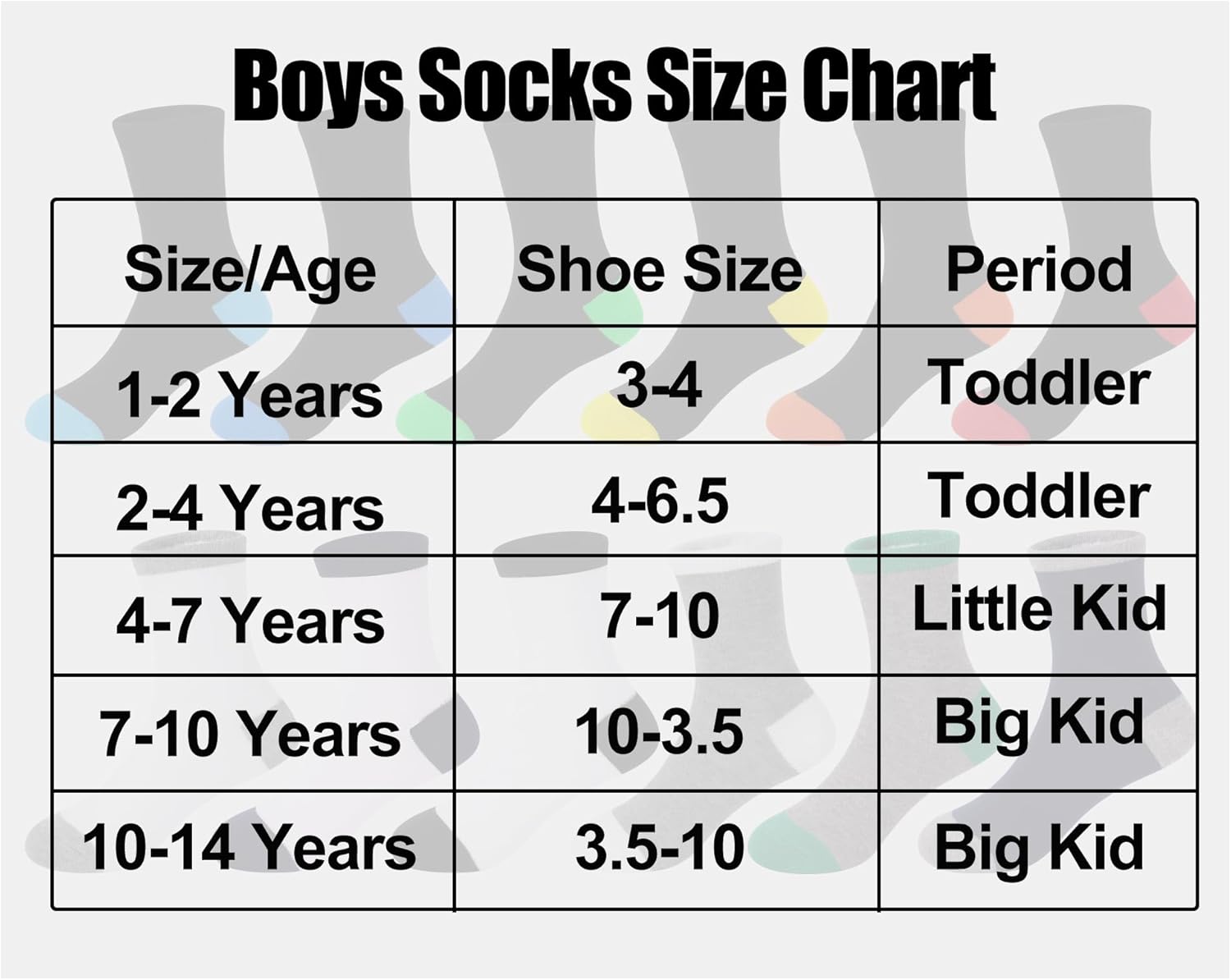 Thumbnail 2 de TRAMLE Boys Black Socks 12 Pairs – Colourful Heel & Toe, Soft and Durable Everyday Kids Socks