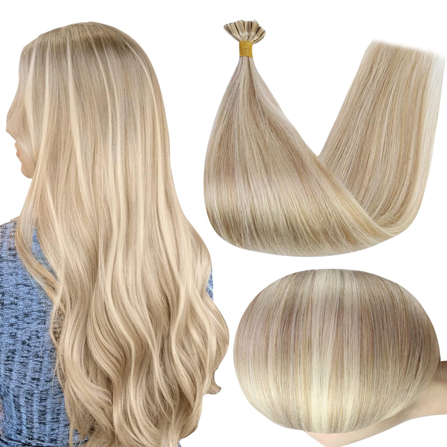 Detalle de Full Shine U Tip 14 Inch Keratin Extensions 40g ๐โ