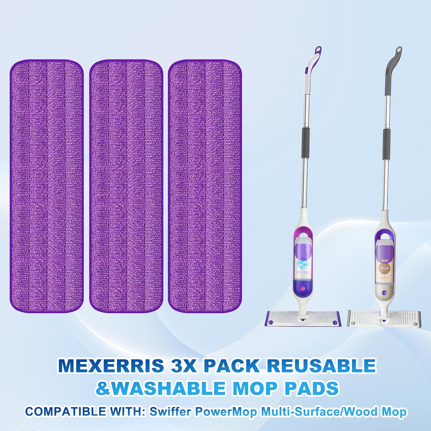 Thumbnail 1 de MEXERRIS Spray Mop for Cleaning Floors — 360° Rotatable Wet & Dry Mop with 3 Reusable Pads and 2 Refill Bottles