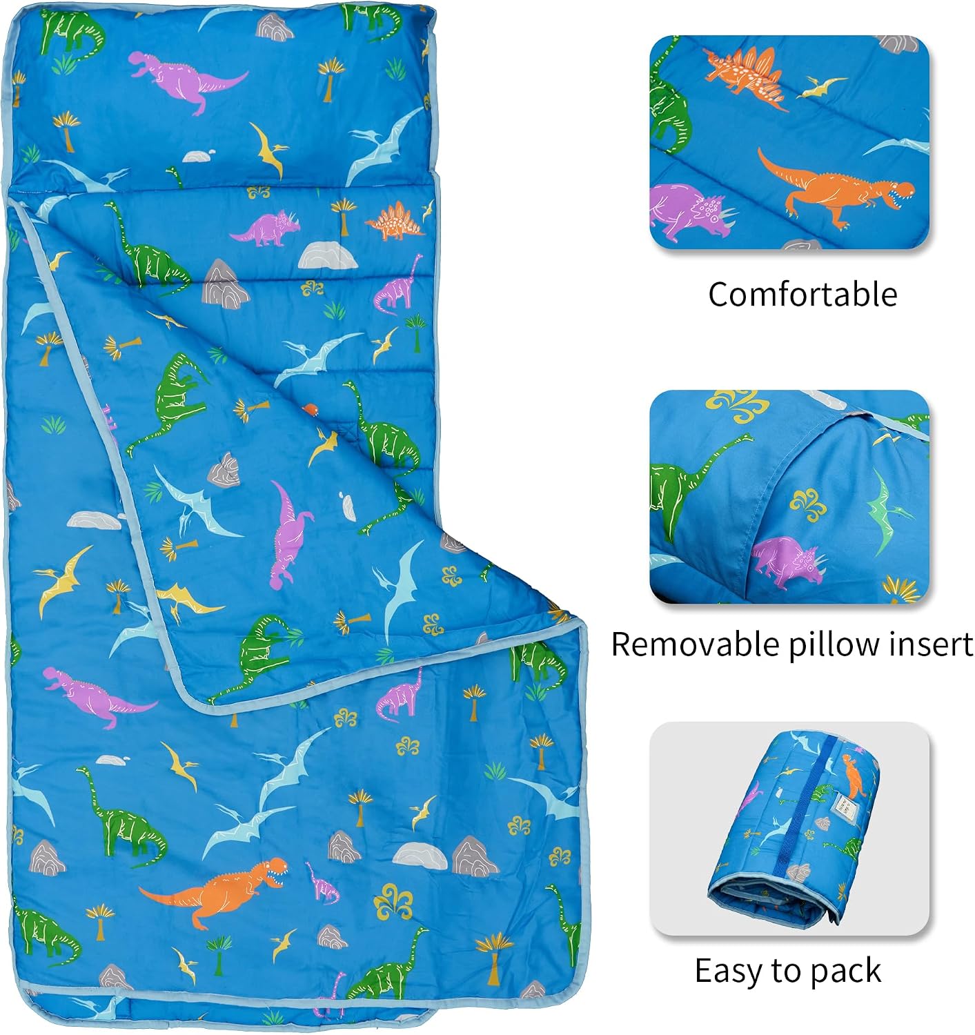 Detalle de SUPERYO Toddler Nap Mat with Removable Pillow