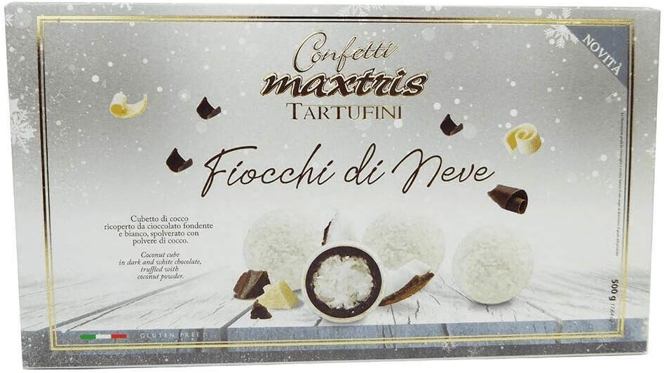 Detalle de Confetti Maxtris Tartufini Fiocchi di Neve al Cocco – 500 g