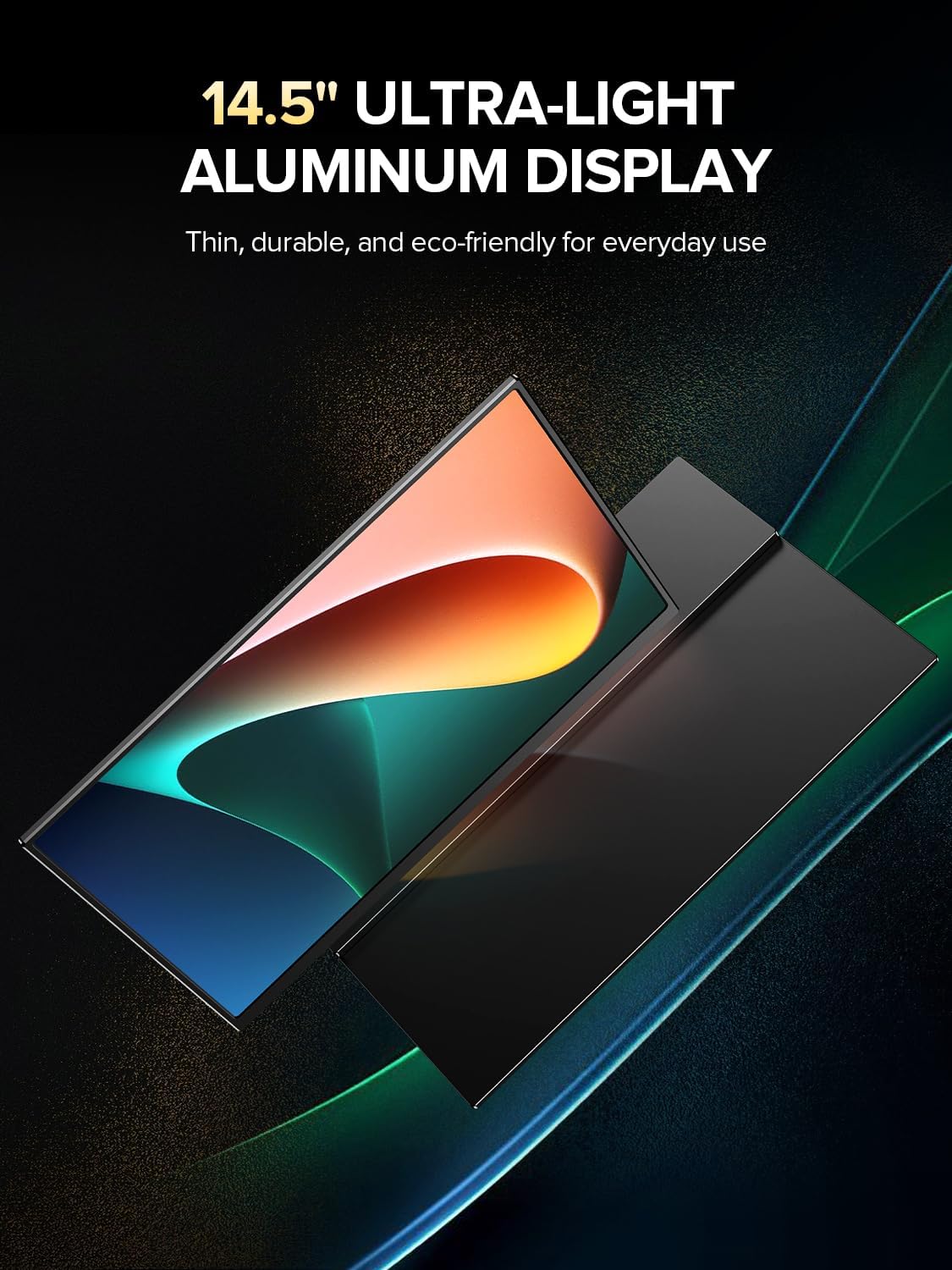 Thumbnail 1 de UPERFECT 14.5" 4K Portable Monitor: Aluminium 600 Nits, 3840x2400 UHD Matte IPS with Smart Cover