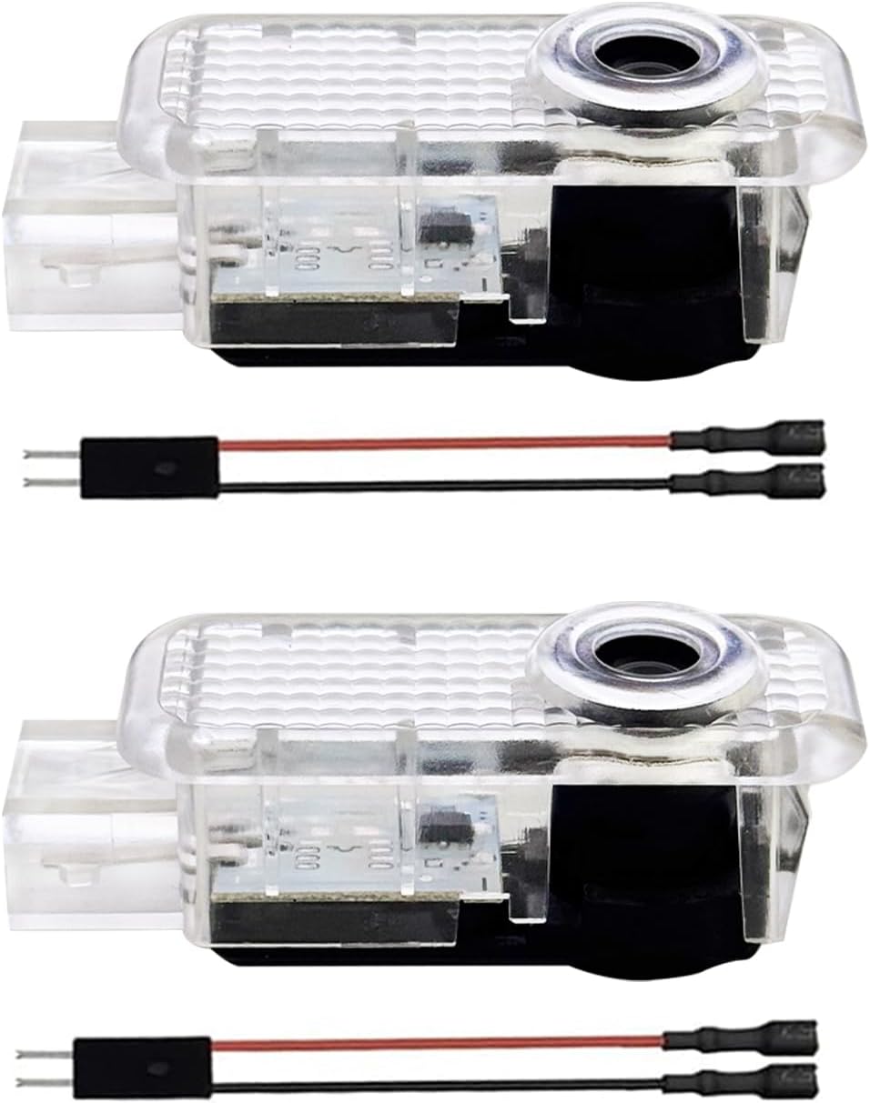 Detalle de Krewua: set da 2 luci per porta auto con proiezione laser, luci di benvenuto per A1/A3/A4/A5/A6/A7/A8/Q2/Q3/Q5/Q7/Q8/TT/R8