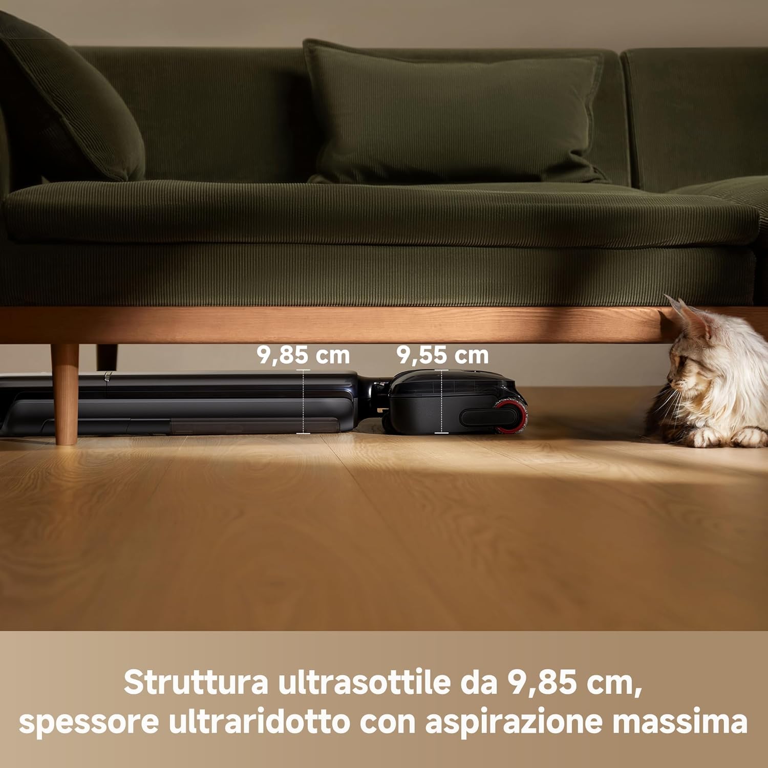 Thumbnail 1 de DREAME T12 Pro-A: Aspirapolvere Lavapavimenti ultrasottile 9,85 cm, 25 kPa, lavaggio e asciugatura a 95°C