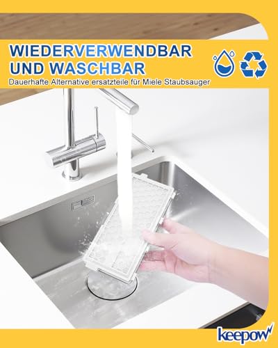 Detalle 2 de KEEPOW 2 HEPA Airclean Plus 50 Filters für Miele Complete C3/C2, Compact C1/C2 und S-Serie