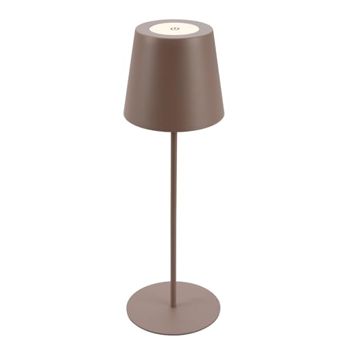 Detalle de Briloner Lampada da tavolo LED wireless con touch, regolabile in altezza, 2,5W 200 lm, ricaricabile – sabbia umbаra