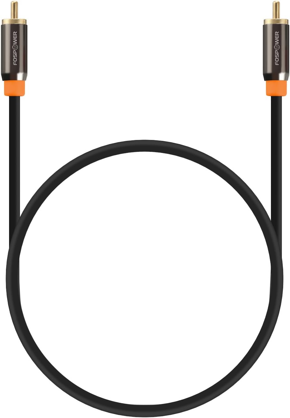 Thumbnail 5 de FosPower câble RCA audio plaqué or 24K 3 m – RCA mâle vers RCA mâle, coaxial pour ampli, home cinéma et barre de son