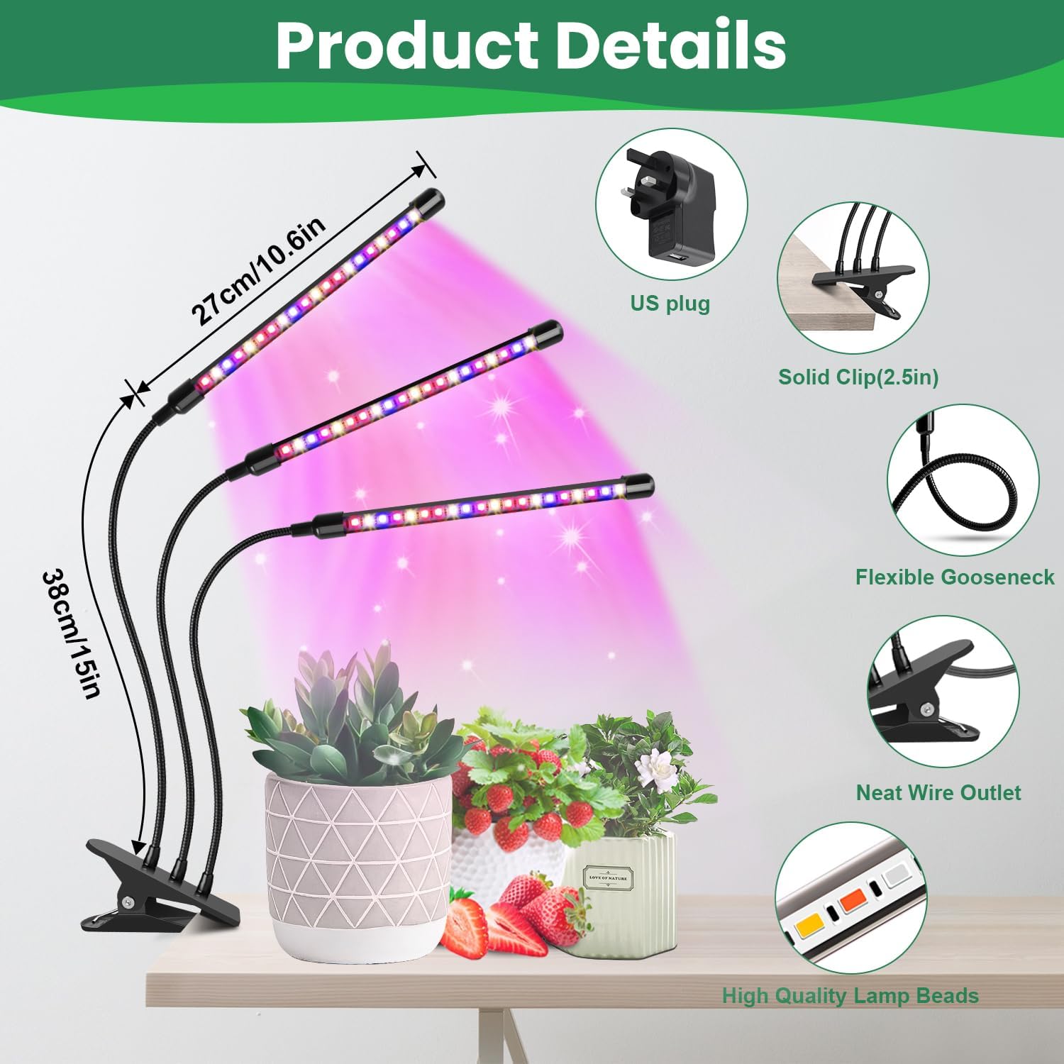 Detalle de Garpsen Plant Lights 60 LED grow light