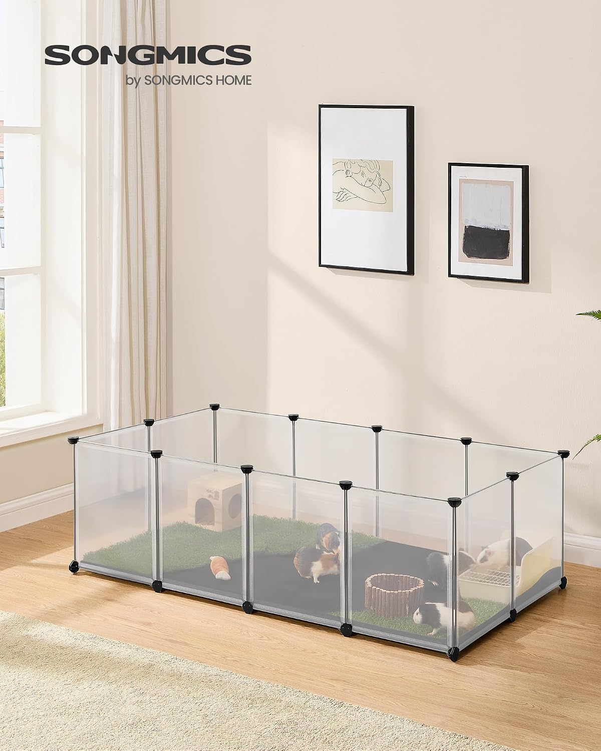 Thumbnail 1 de SONGMICS DAMION Collection LPC009W01 Small Animal Playpen with Removable Oxford Mat