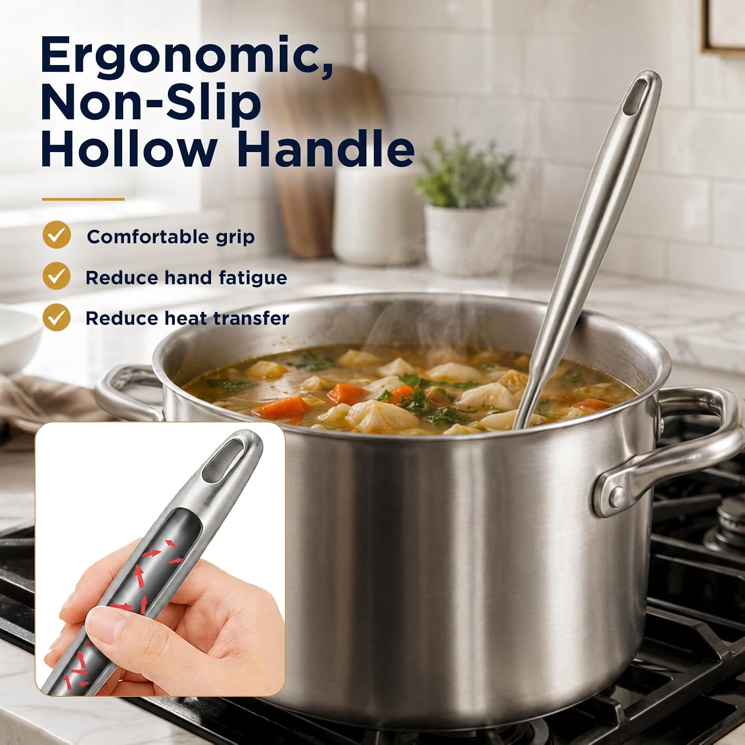 Thumbnail 4 de Newness Cooking Utensil Set, 18/8 Stainless Steel