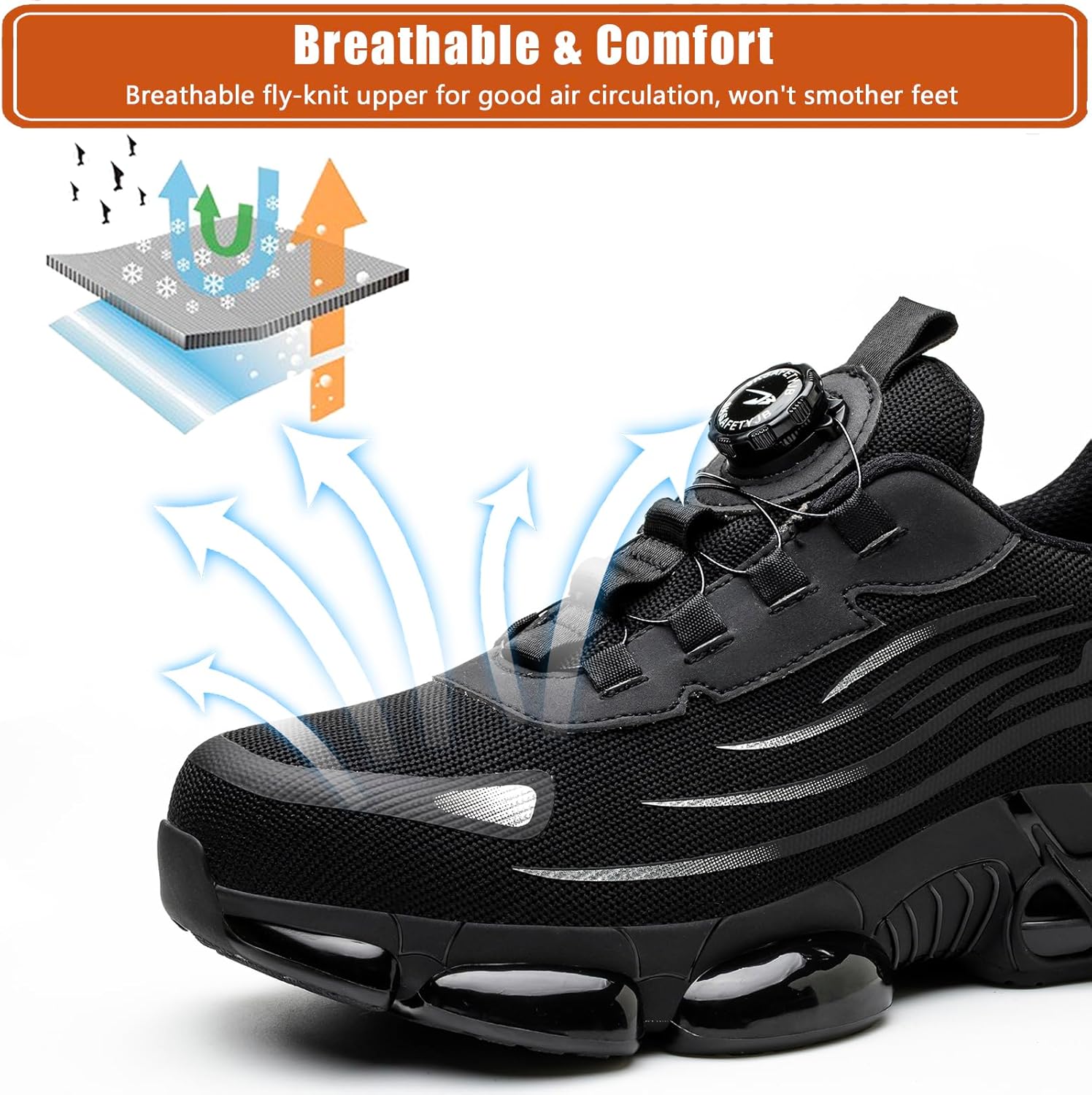 Thumbnail 5 de OBIDER Safety Trainers & Safety Shoes with air-cushion PU sole and steel toe
