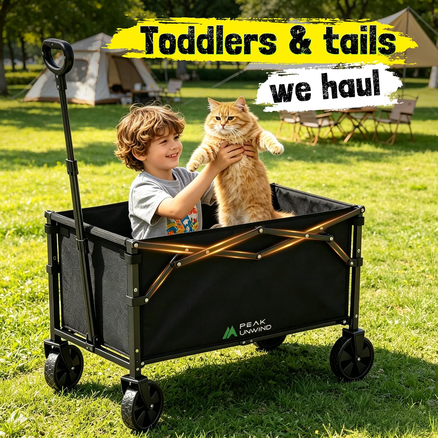 Detalle 2 de Folding Wagon Cart 220 lb Capacity