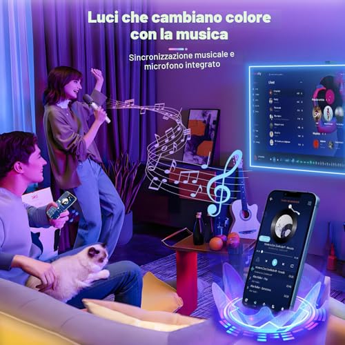 Thumbnail 4 de Realky Strisce LED 15M RGB: luci intelligenti per feste, TV e ambiente