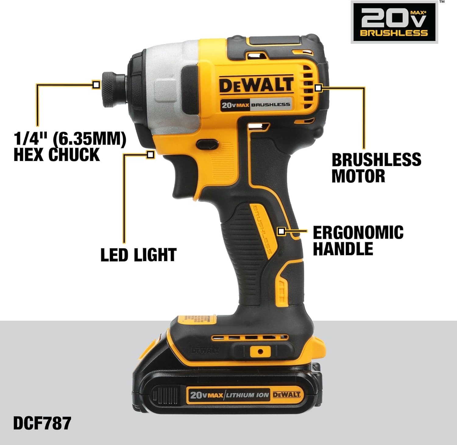 Thumbnail 4 de DEWALT 20V MAX Cordless Drill and Impact Driver (DCK277D2) – 2-Tool Combo Kit