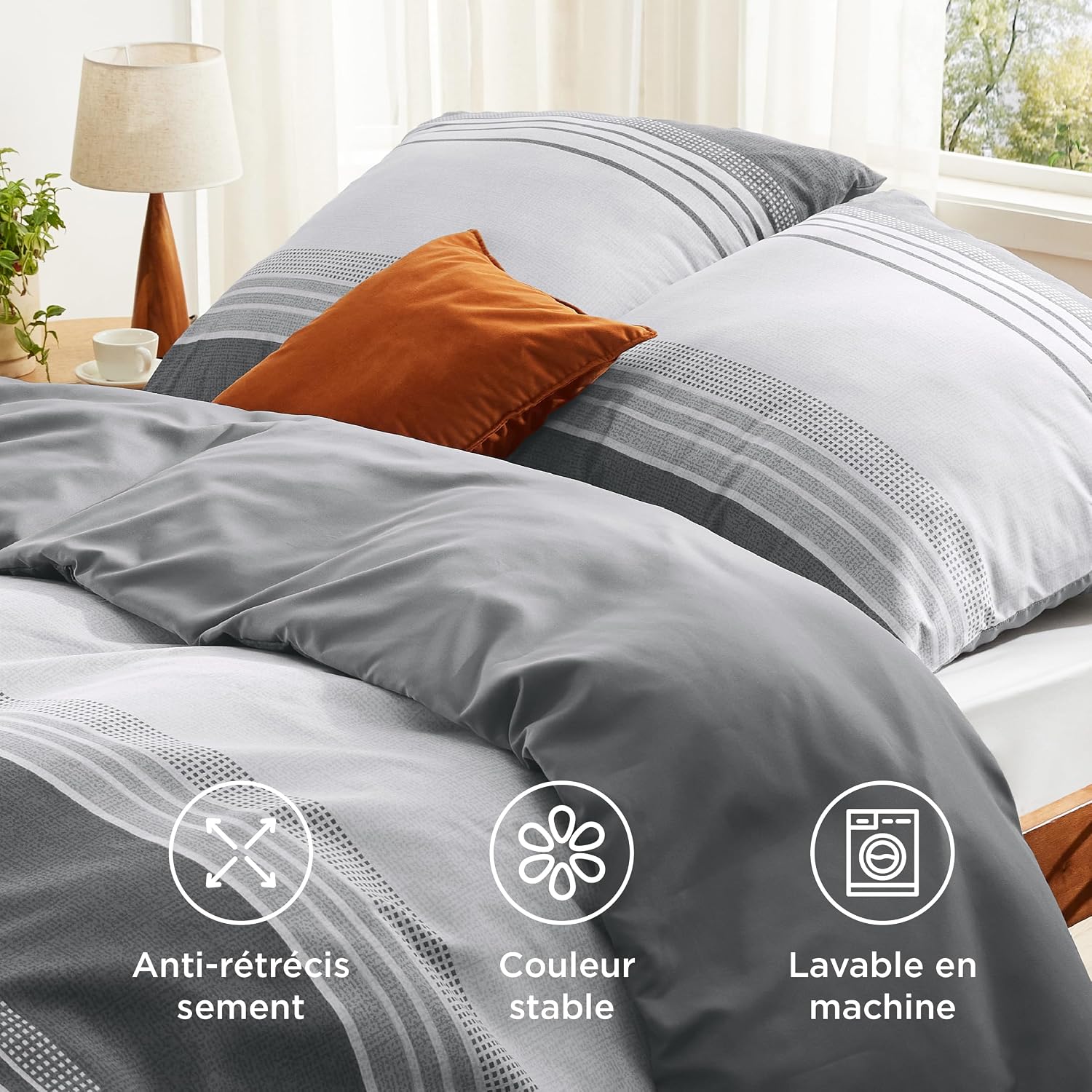 Thumbnail 2 de Bedsure housse de couette 140x200 en polyester