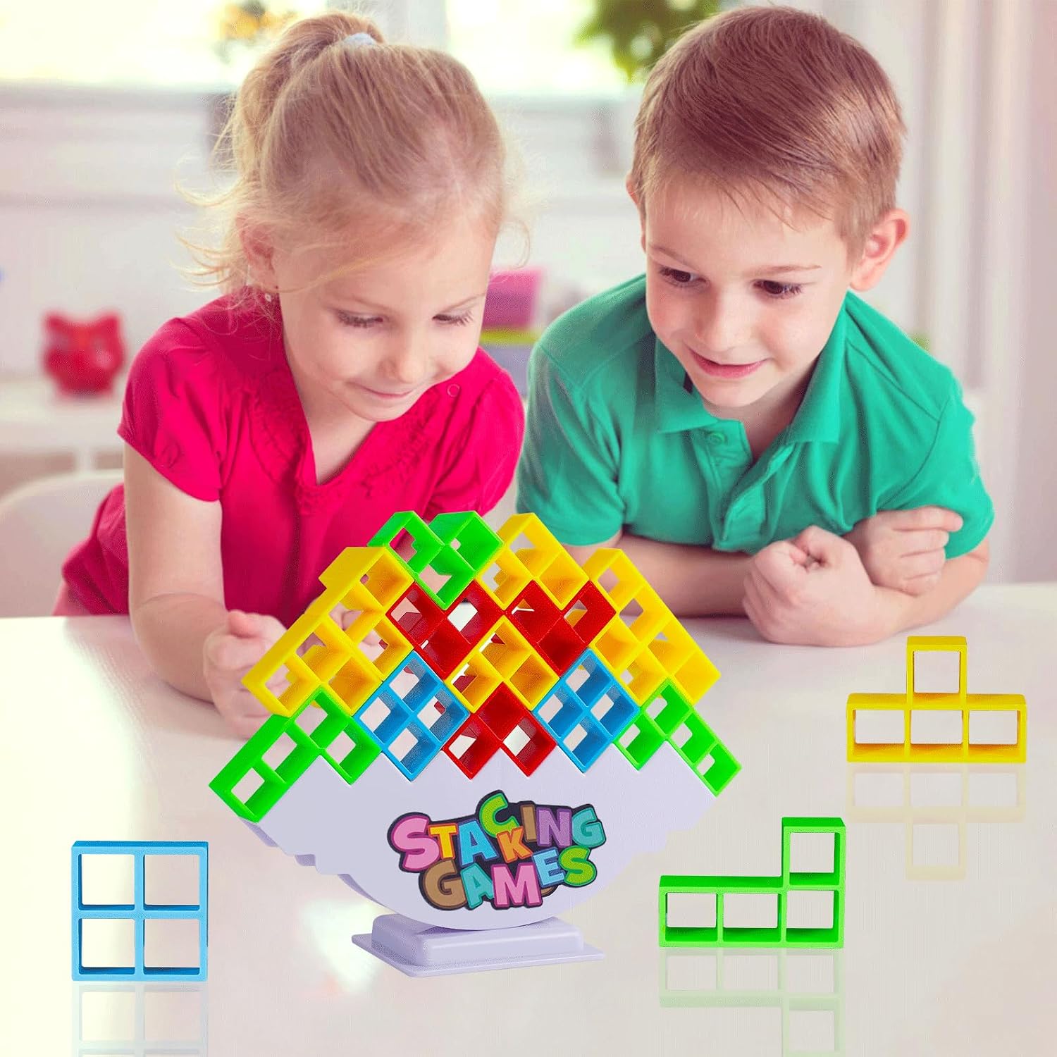Detalle de Anpole Tetra Tower 48 PCS stacking game