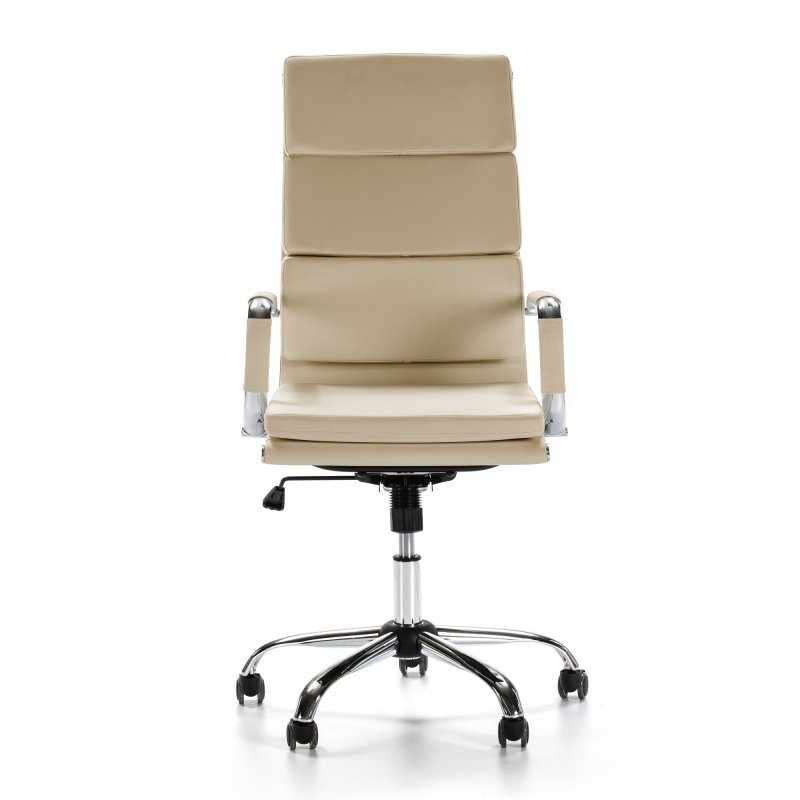 Detalle 2 de VS Venta-Stock Morgan Sillón de Oficina Reclinable de Piel Sintética Taupe – ventastock