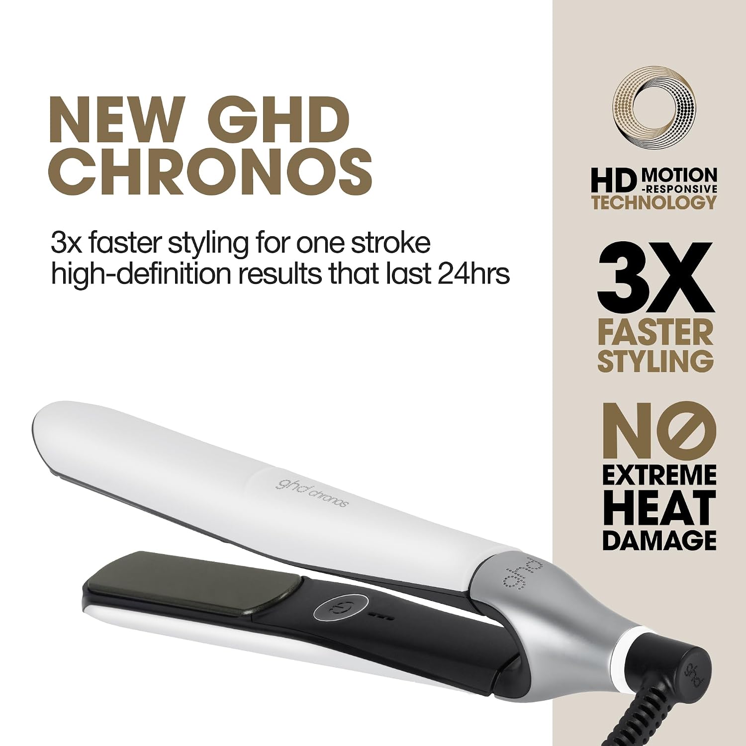 Detalle de ghd Chronos & Chronos Max Stylers: 3X Faster Styling for Shine and Smoothness