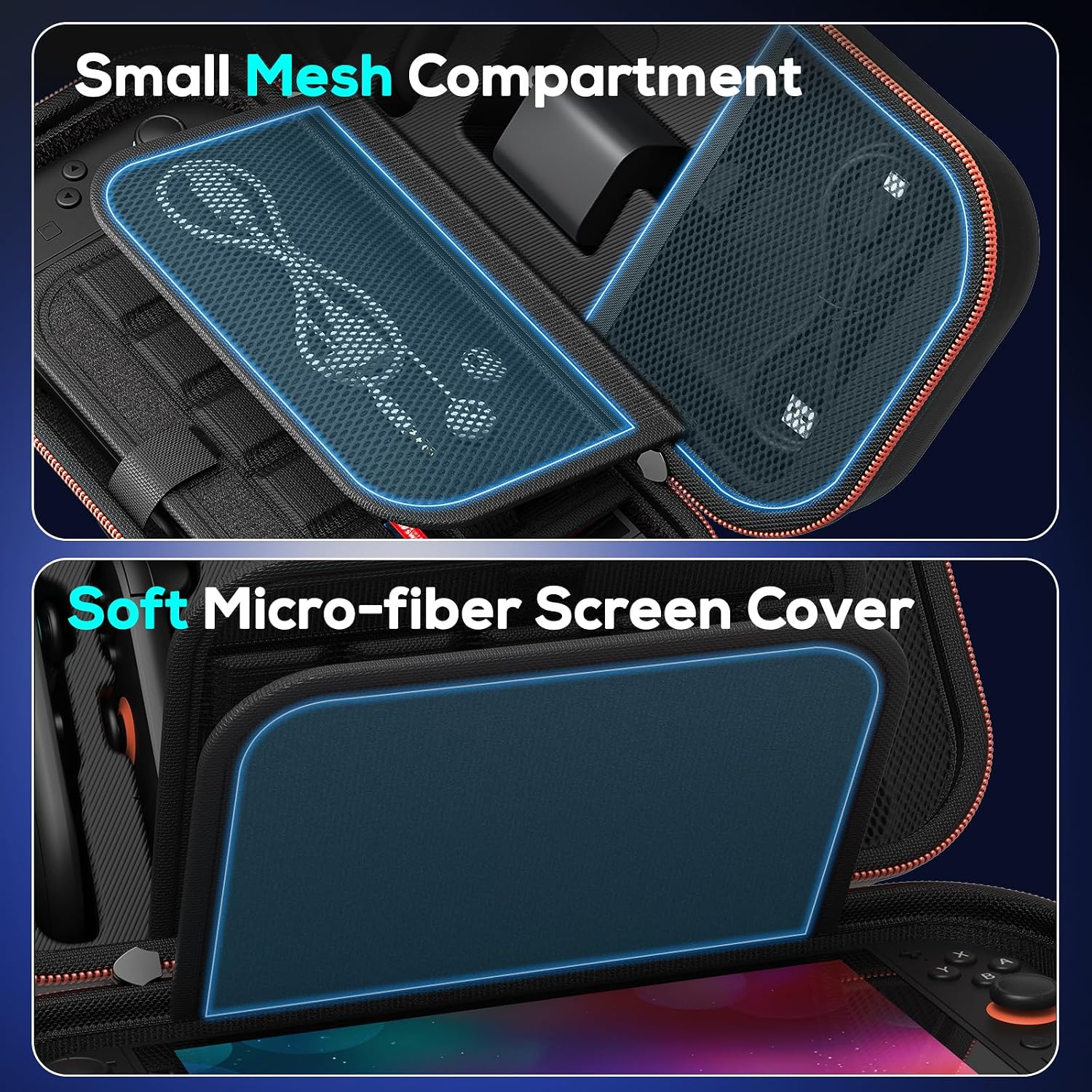 Thumbnail 4 de Charge Inside Carry Case for Nintendo Switch 2, 22-game storage