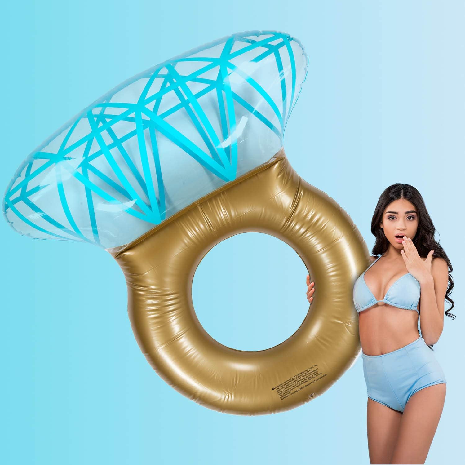 Detalle de Anneau de natation gonflable en diamant – Bouée de natation comme île de bain romantique en diamant