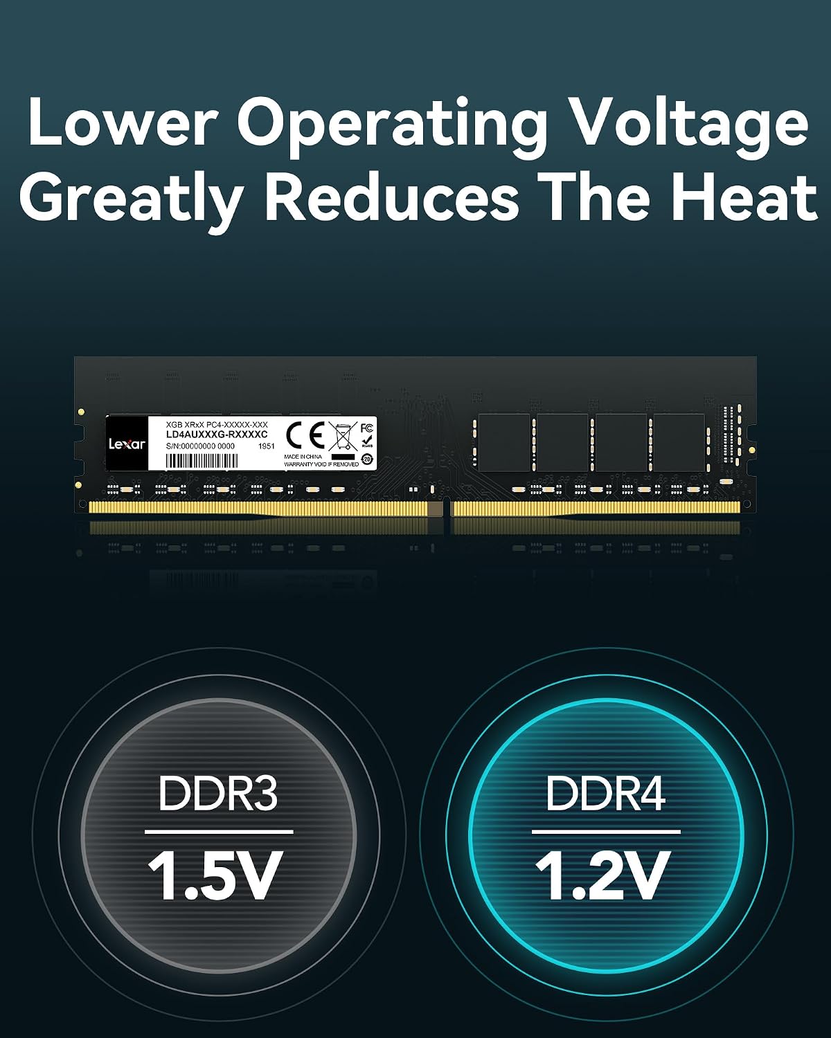 Thumbnail 5 de Lexar LD4AU016G-B3200ASST – pamięć RAM DDR4 UDIMM 16 GB 3200 MHz