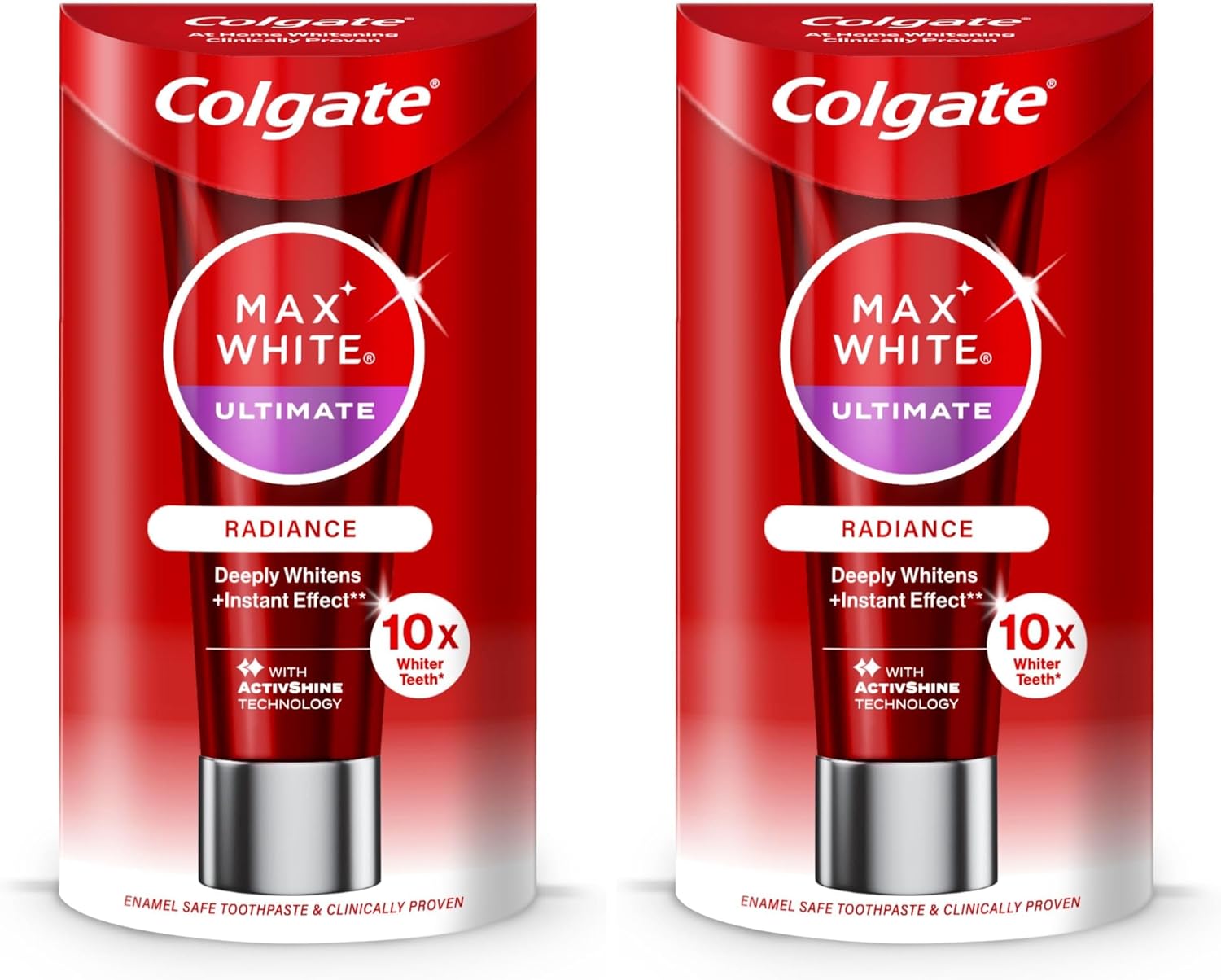 Detalle de Colgate Max White Ultimate Radiance Toothpaste 75ml x 2