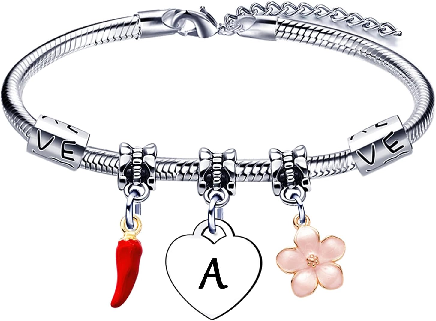 Detalle de GUOYU Bracciale con Lettera Iniziale: Braccialetto Donna, Regalo di Classe per Ogni Occasione