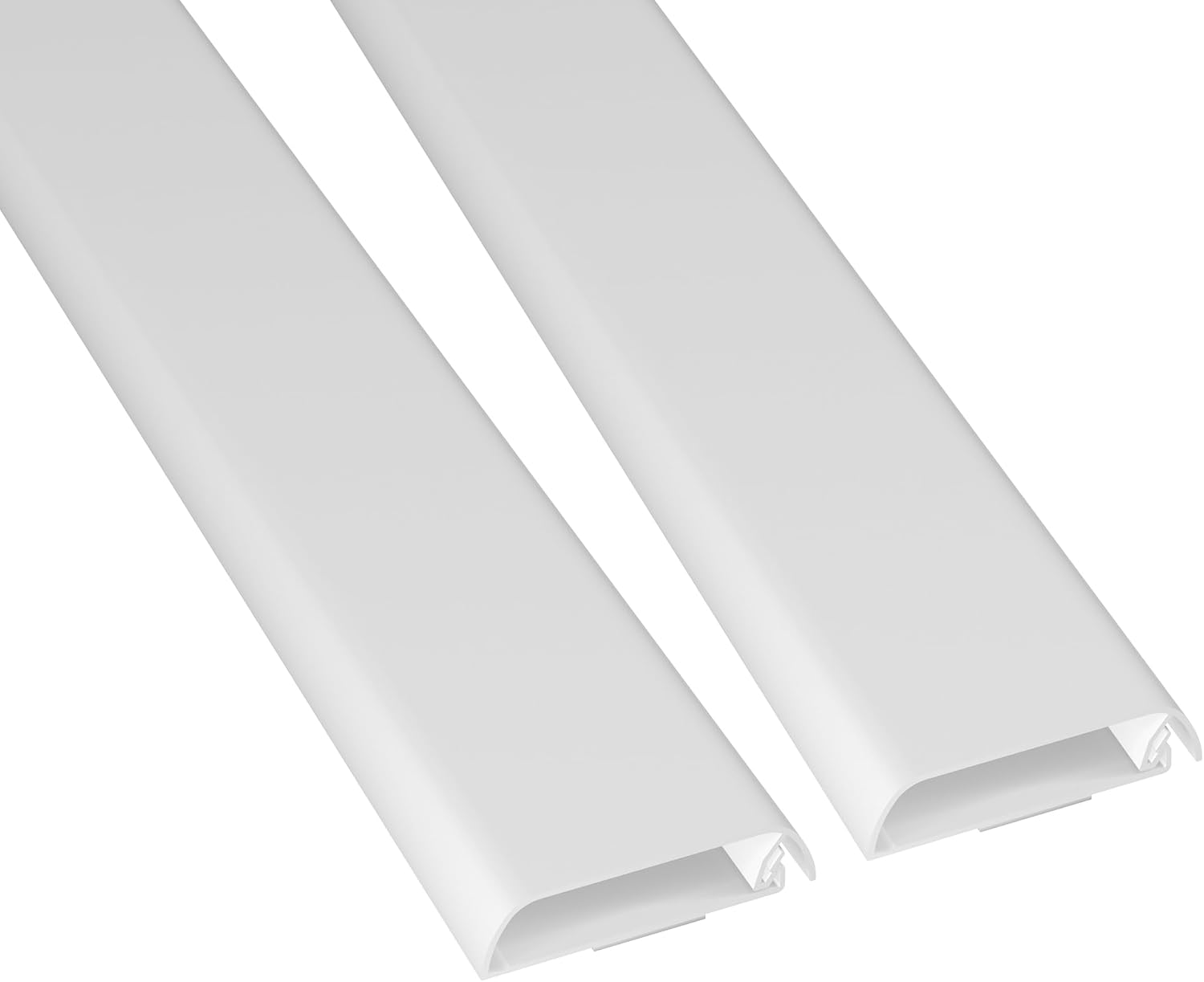 D-Line TV Kabelabdeckung (2× 60×15 mm, 40 cm) – selbstklebend, flach und überstreichbar in Weiß