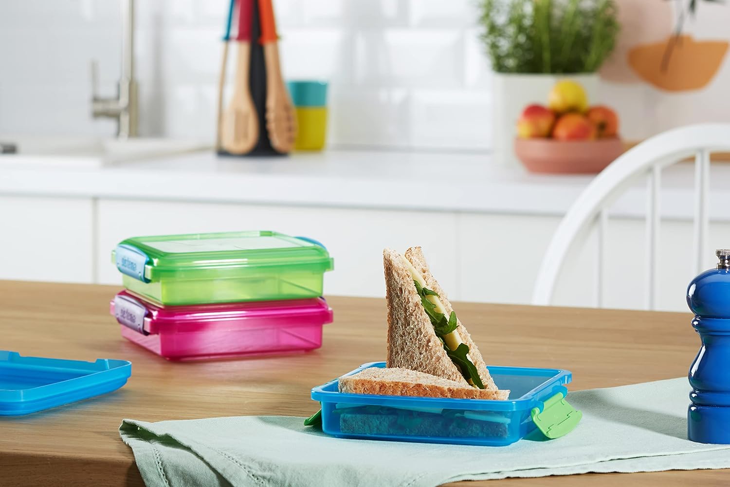 Thumbnail 1 de Sistema Lunch fiambreras para sándwiches | Prácticos recipientes 🍱