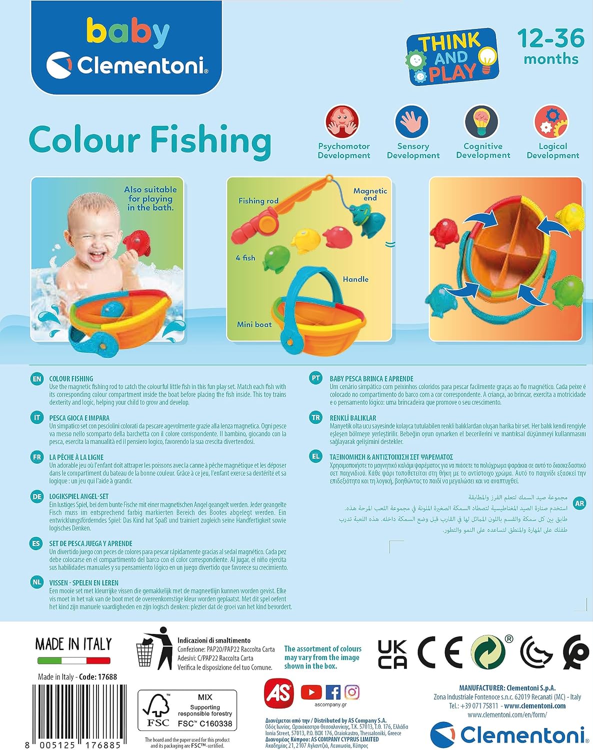 Detalle de Clementoni Play for Future – Juego Educativo de Pesca 🐟